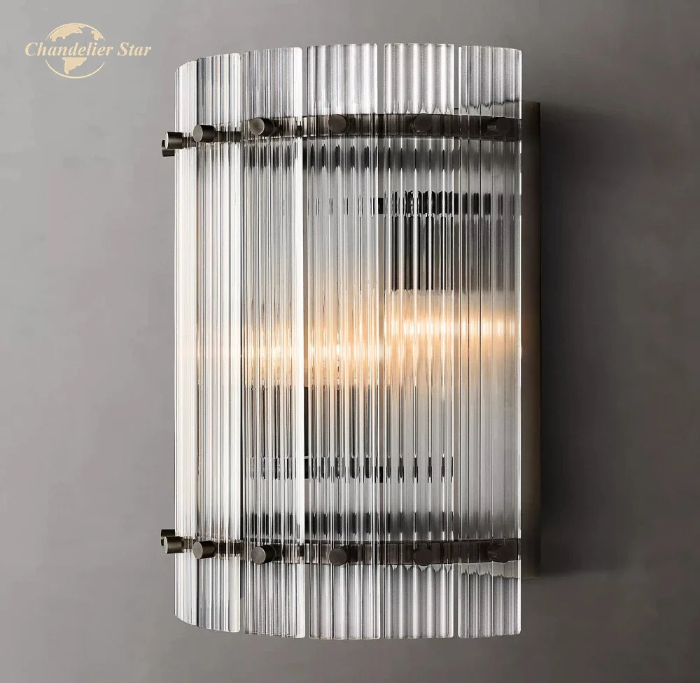 Afralia™ LED Glass San Marco Round Wall Lamp for Living Room Bedroom Bathroom Decor