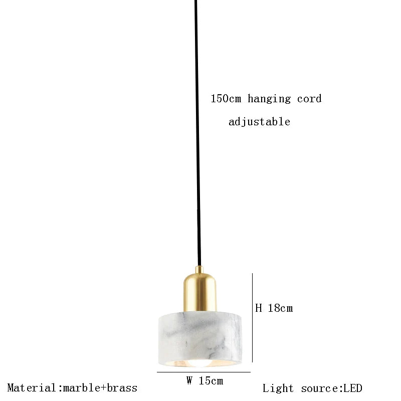 Afralia™ Small Stone Pendant Lights Snowflake Marble Hanging Lamp for Modern Home-appliance Décor