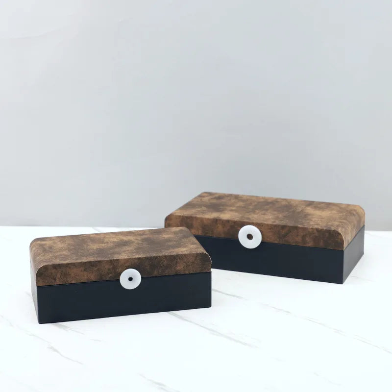 Afralia™ Marble Pattern Leather Jewelry Storage Box: Organizer & Home Decor Accessory