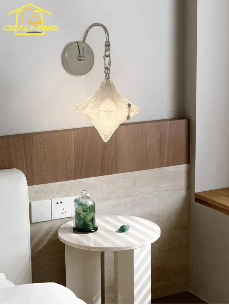 Afralia™ French Medieval Bauhaus LED Glass Wall Lamp for Living Room & Bedroom