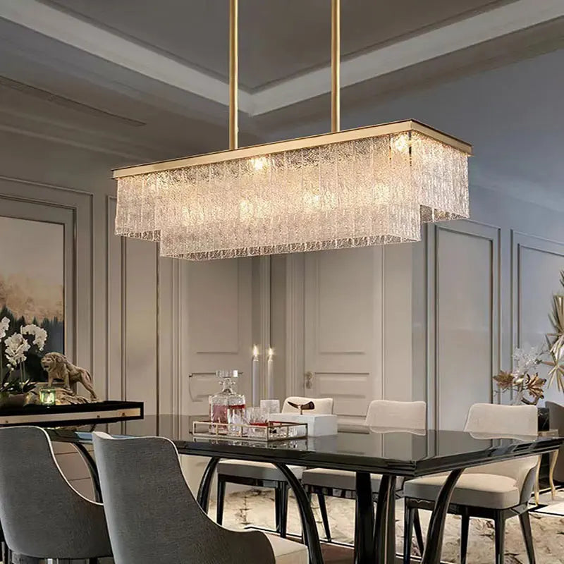Afralia™ Crystal Chandelier Pendant Light for Luxurious Dining Room Decor