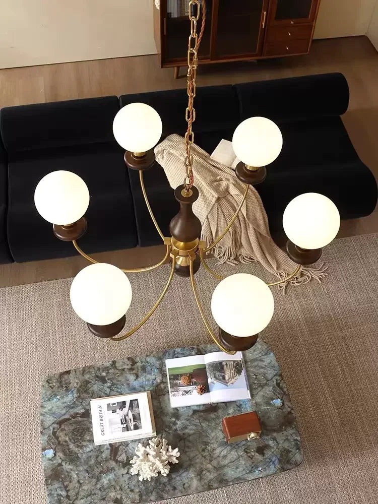 Afralia™ Magic Beans Pendant Light Luxury Chandelier for Vintage Living Room Decor