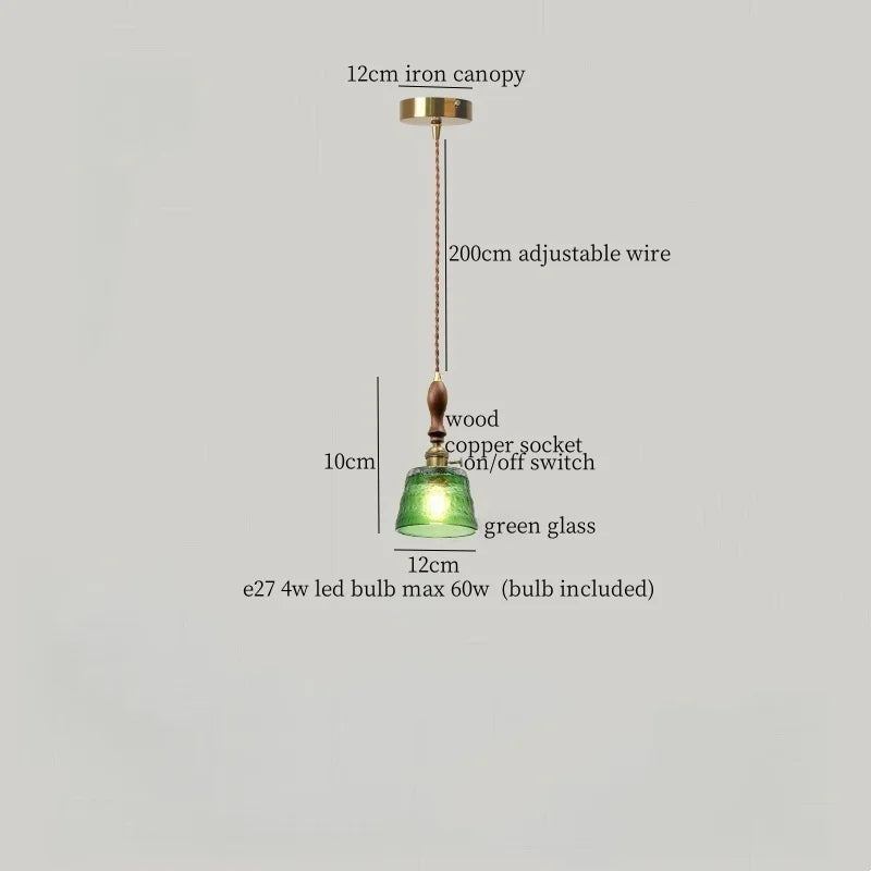 Afralia™ Green Leaf LED Pendant Lamp for Home and Cafe Decor