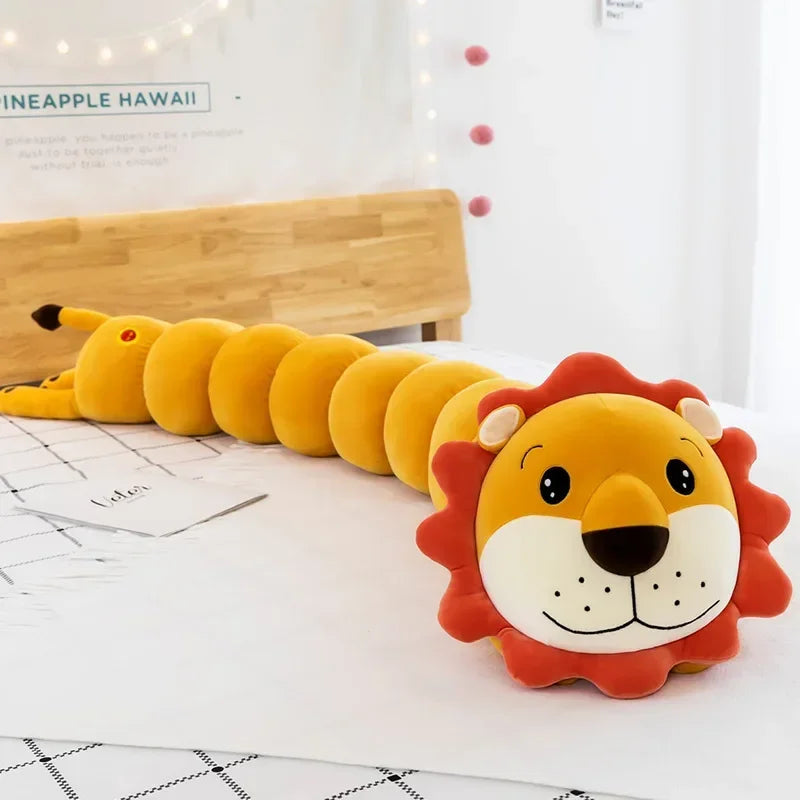 Afralia™ Cartoon Caterpillar Long Body Pillow for Side Sleeping and Pregnancy Support