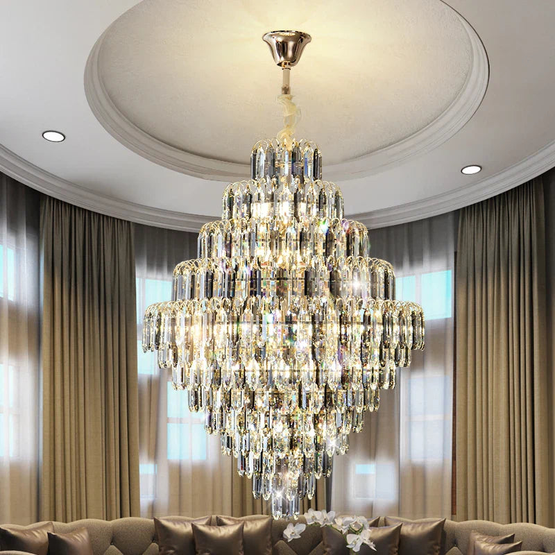 Afralia™ Designer LED Crystal Chandelier for Luxury Villas, Hotels & Restaurants