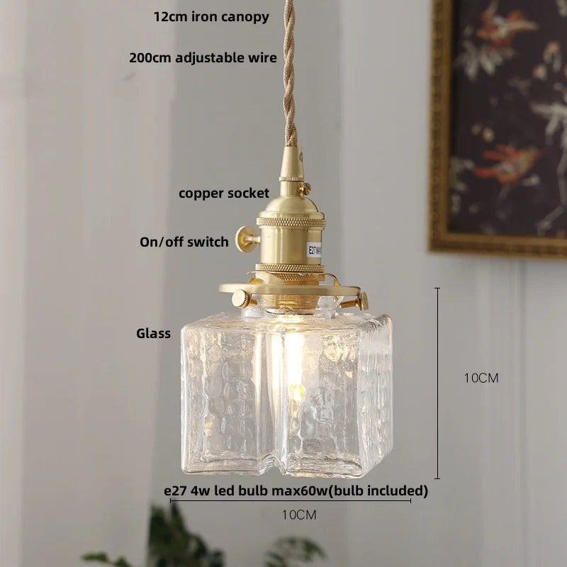 Afralia™ Flower Glass Pendant Light: Modern Nordic LED Hanging Lamp for Living & Dining Room