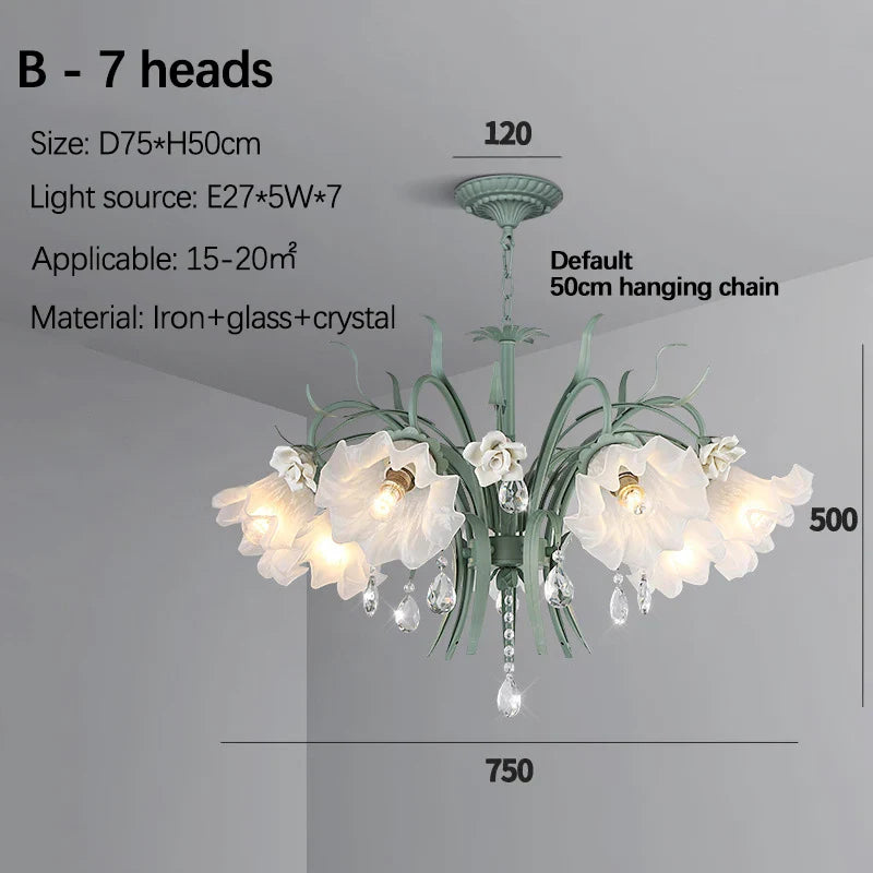 Afralia™ Modern LED Crystal Flower Chandelier for Living Room, Dining Room, Bedroom, Hotel, Shop