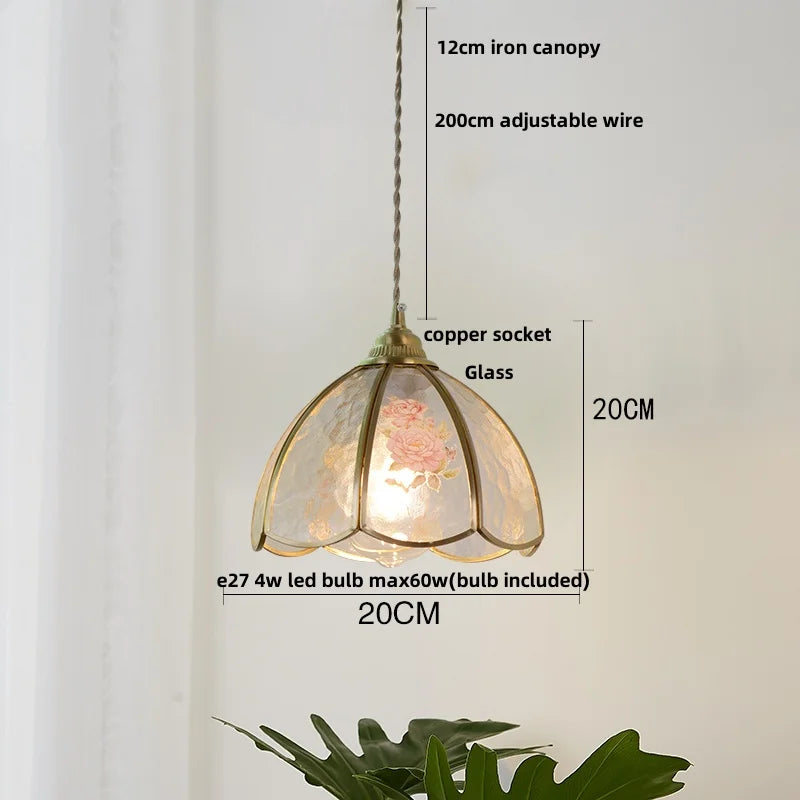 Afralia™ Flower Glass LED Pendant Lights - Modern Luxury Nordic Design