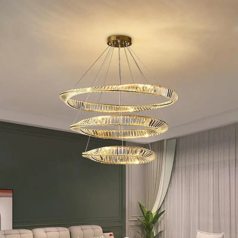 Afralia™ Crystal Stainless Steel Ceiling Pendant Light for Luxurious Living