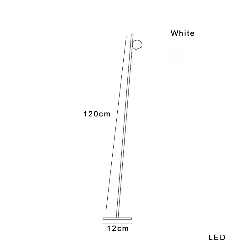 Afralia™ Black LED Floor Lamp: Sleek Minimalist Nordic Design for Home Decor