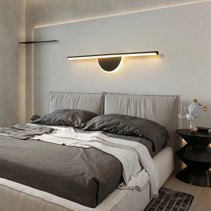 Afralia™ Modern LED Wall Light Bathroom Hardware Lamp Bedroom Bedside Background