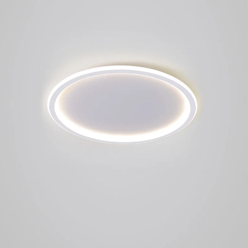 Afralia™ Black Dimmable LED Ring Ceiling Light for Modern Living Room, Bedroom, Kitchen Décor