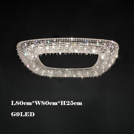 Afralia™ Crystal Pendant Chandelier: Modern Dimmable Lighting for Living Room, Bedroom, Foyer