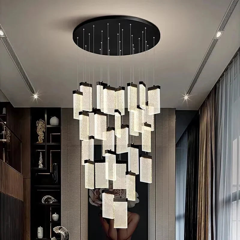 Afralia™ Modern Stair Chandelier Pendant Lights | Indoor Ceiling Lamp LED Chandeliers for Living Room