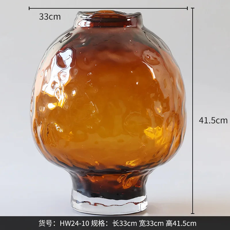 "Afralia™ Gradient Glass Vase for Flower Arrangement and Home Decoration"