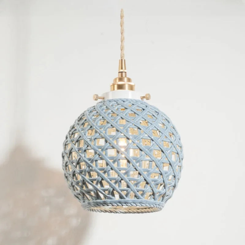 Afralia™ French Minimalism Ceramic LED Pendant Light for Home Decor