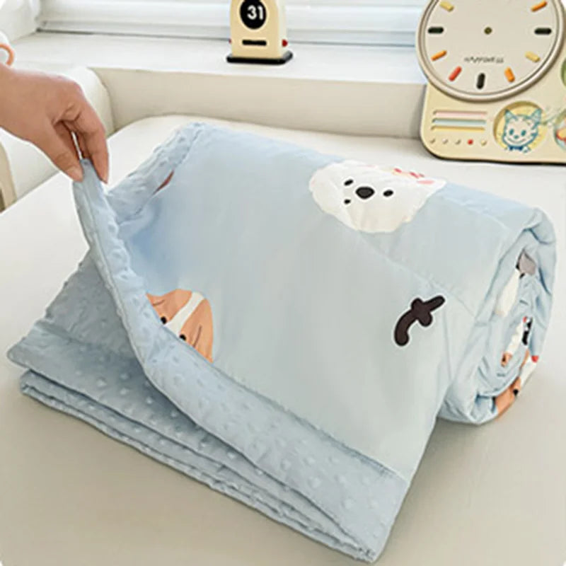 Afralia™ Cartoon Pattern Summer Comforter: Skin-Friendly Breathable Quilt for Kids & Adults