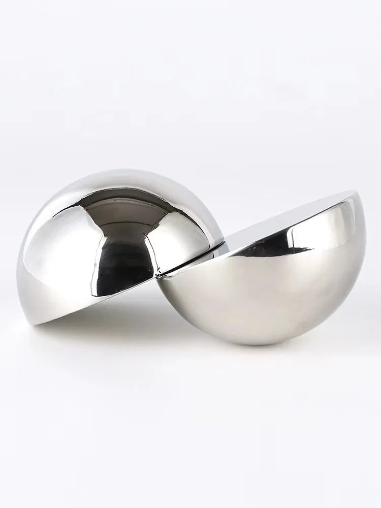 Afralia™ Geometric Glass Ball Trinket Home Decor Figurine