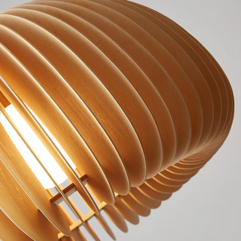 Afralia™ Wooden Pumpkin Bird Shades Pendant Light Tiffany Chandelier, Adjustable E27, Creativity, Bedroom Dining Room