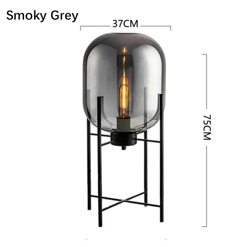 Afralia™ Modern Glass LED Floor Lamp for Living Room, Bedroom, Dining, and Home Decor