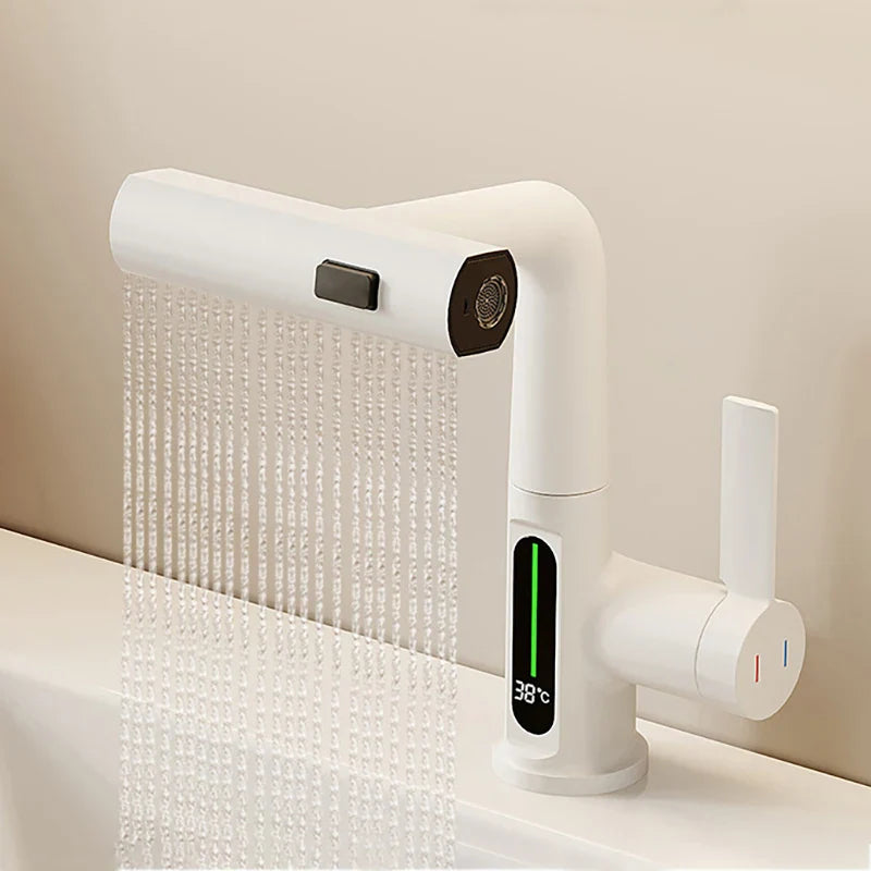 Afralia™ Digital Display Basin Faucet with Temperature Control