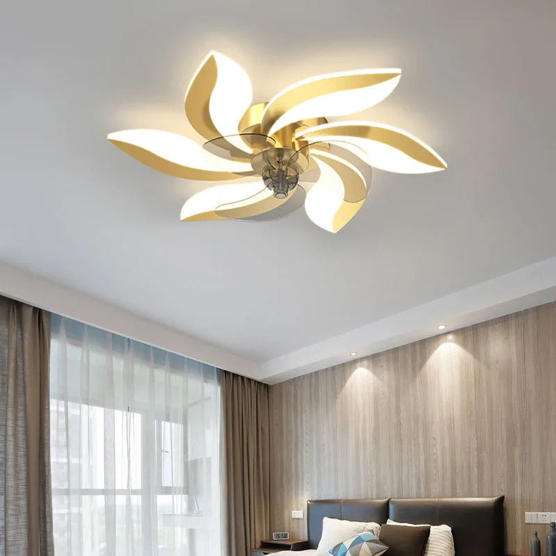 Afralia™ Ceiling Fan Light Remote Control LED Ventilator Living Room Bedroom Indoor Lamp