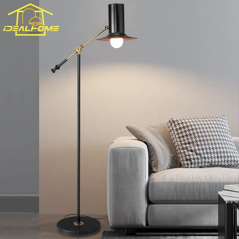 Afralia™ Luxury Minimalist Designer LED Floor Lamp Iron Art Industrial Gentleman Style