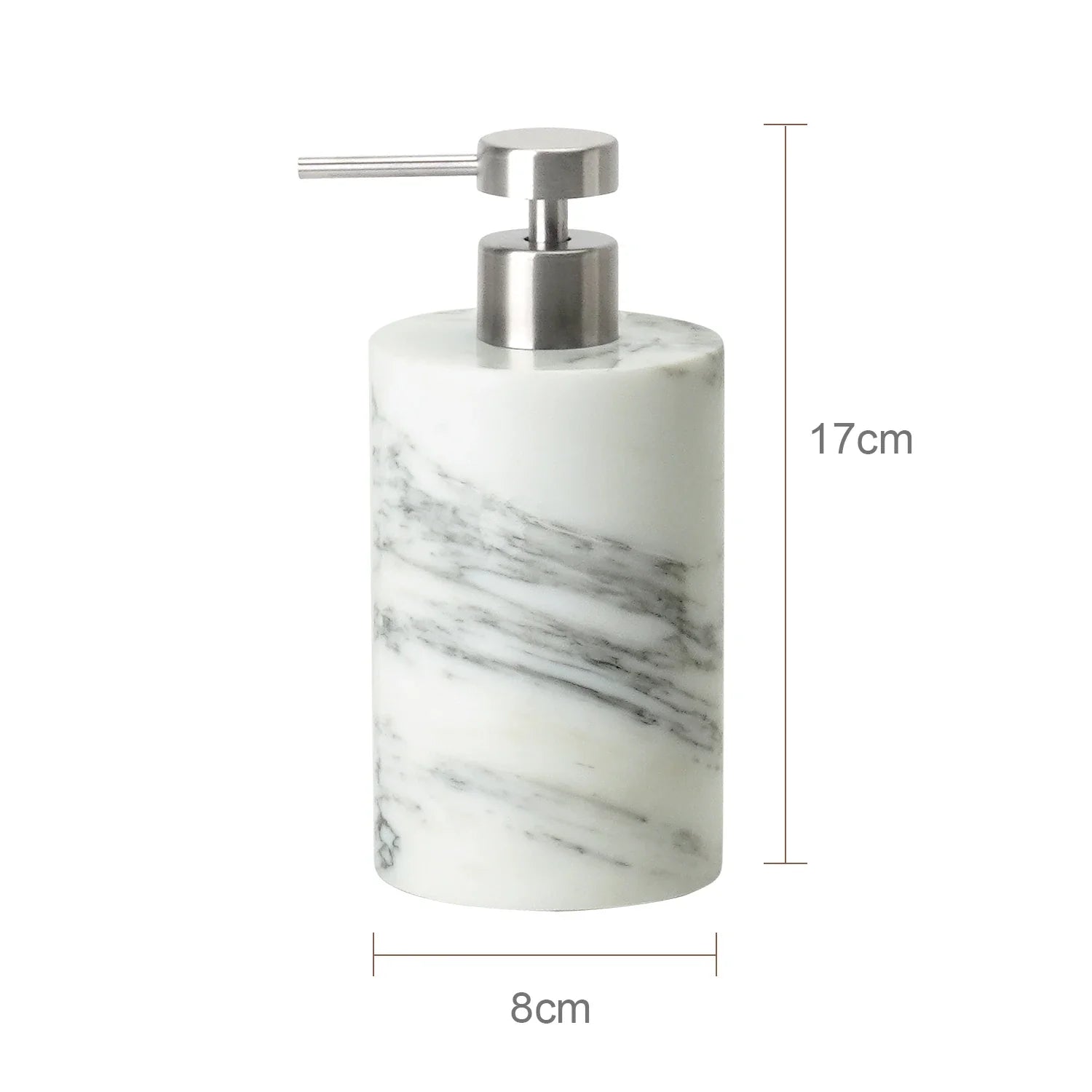 Afralia™ Marble Bathroom Set Soap Dispenser Cotton Swabs Jar Tray Accessories