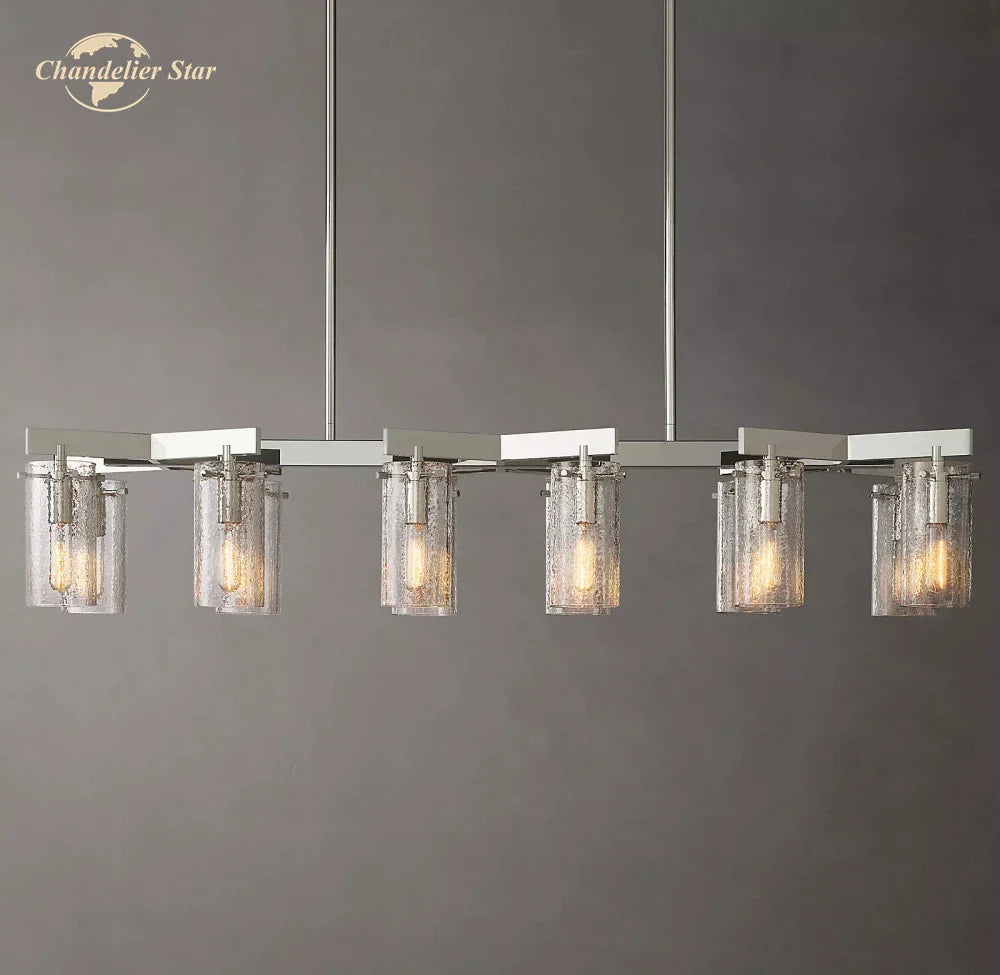 Afralia™ Charleroi LED Glass Chandelier for Dining Living Bedroom Decoration