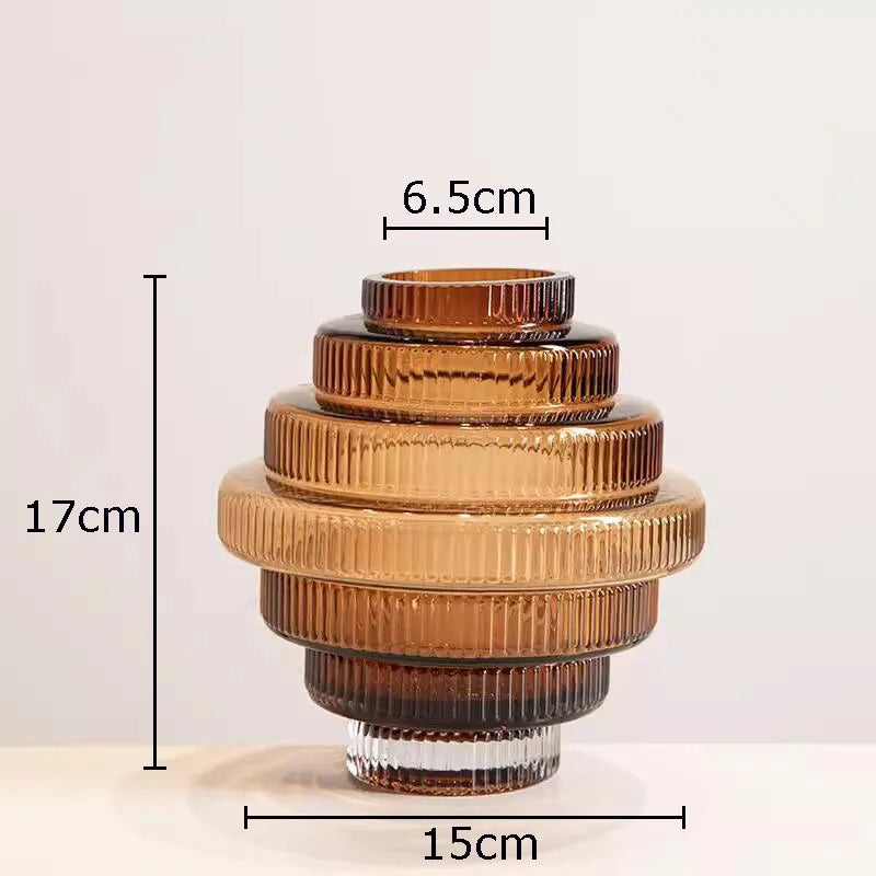 Afralia™ Tower Glass Vase Hydroponics Flowers Pots Modern Desk Floral Arrangement Decor