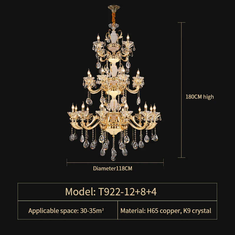 Afralia™ Elegant Crystal Chandelier for Living Room, Dining Room, and Bedroom
