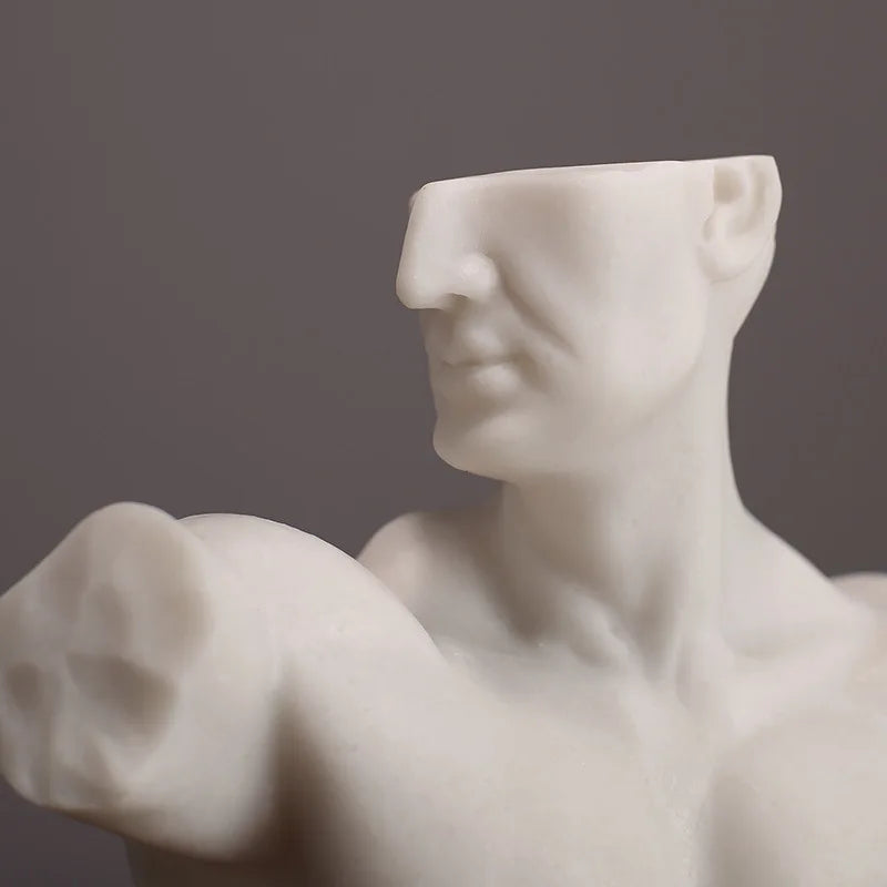 Afralia™ Resin Roman Figure Sculpture | Abstract Human Body Decorative Figurine
