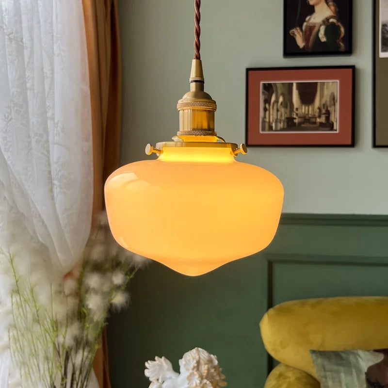 Afralia™ Glass LED Pendant Lamp: Nordic Minimalism for Bedroom, Living Room, Kitchen & More