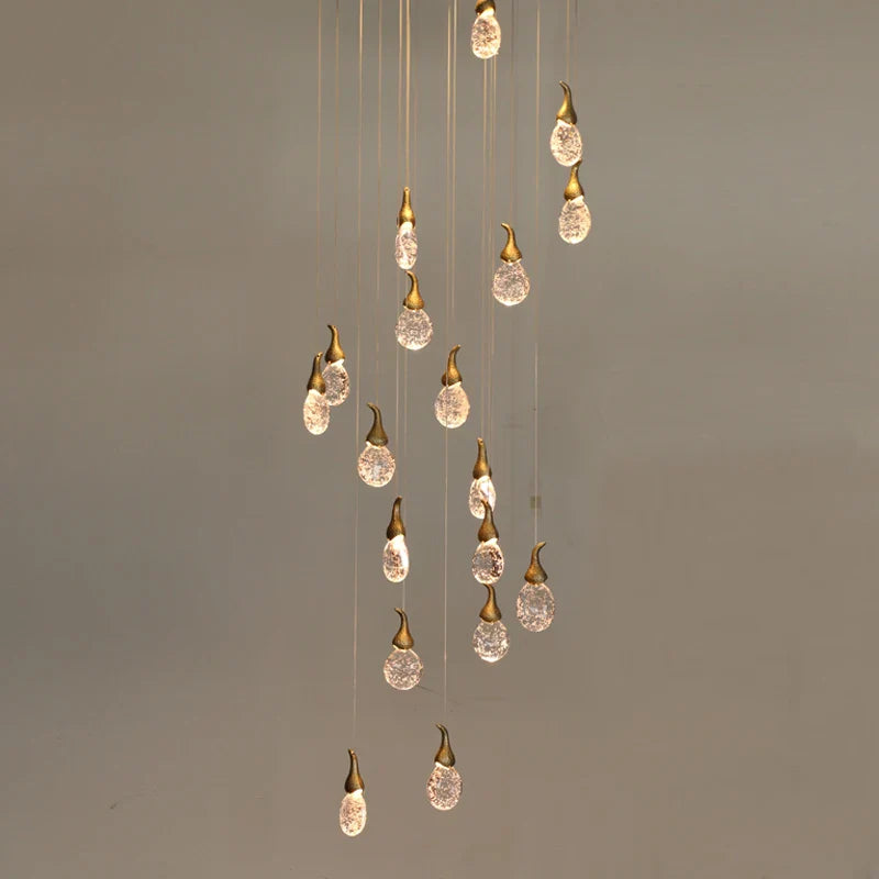 Afralia™ Gourd Shaped Crystal Chandelier for Living Room & Restaurant