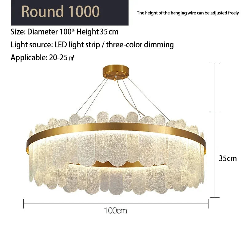 Afralia™ Crystal LED Chandelier: Modern Round Ceiling Lamp for Living Room, Bedroom & Hotel