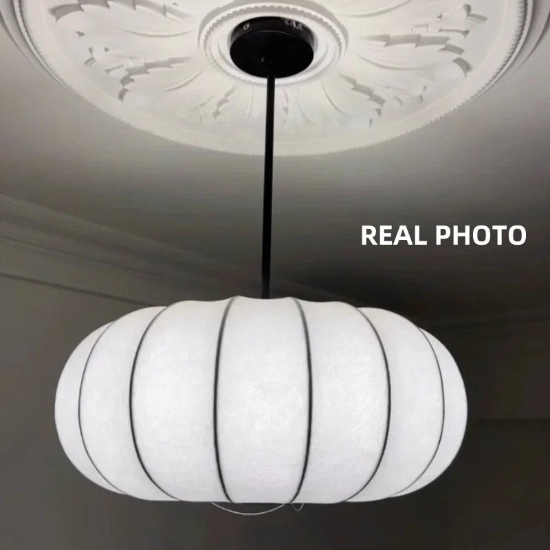 Afralia™ Silk Pendant Light | Elegant LED Chandelier for Dining Room and Bedroom
