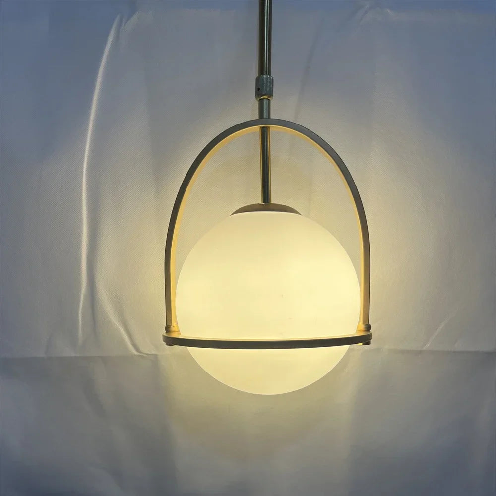 Afralia™ Glass Globe Pendant Light for Kitchen Dining Room - Nordic Design
