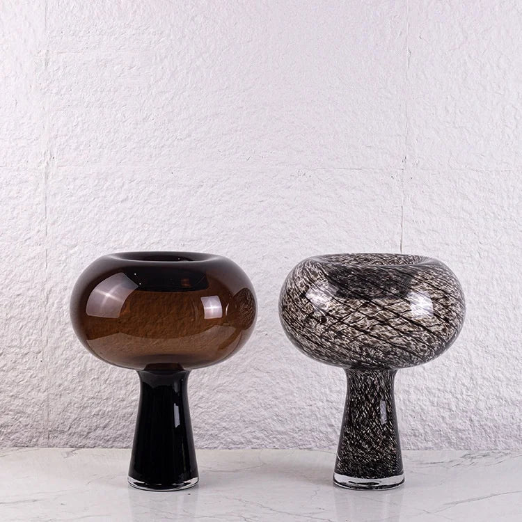 Afralia™ Geometric Glass Vase Disc Flower Arranger Terrarium Home Decor Accessory