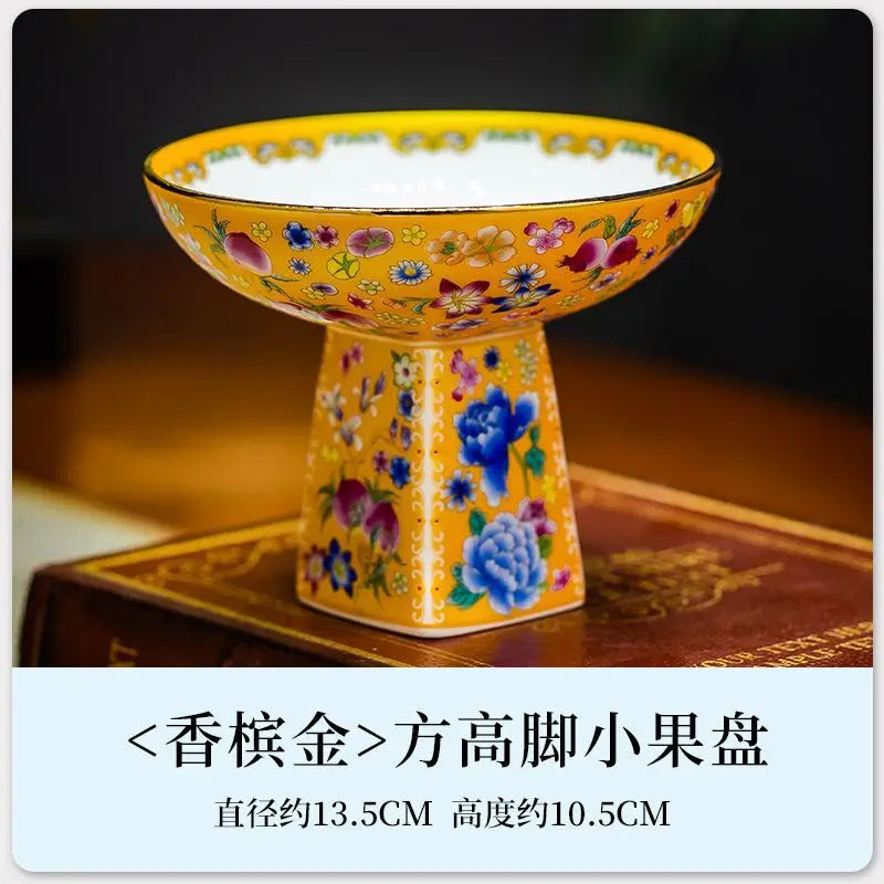 Afralia™ Ceramic Fruit Plate Large Capacity for Living Room Home Decor Refreshment