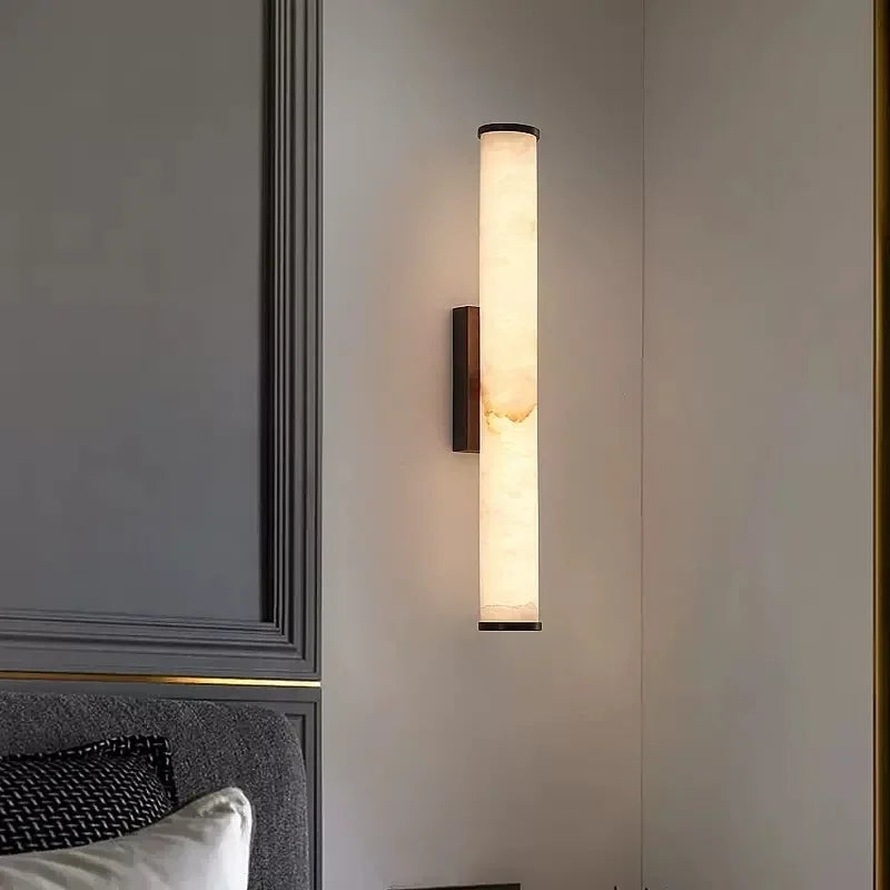 Afralia™ Copper Marble Wall Lamp Modern Luxury Living Room Bedroom Light
