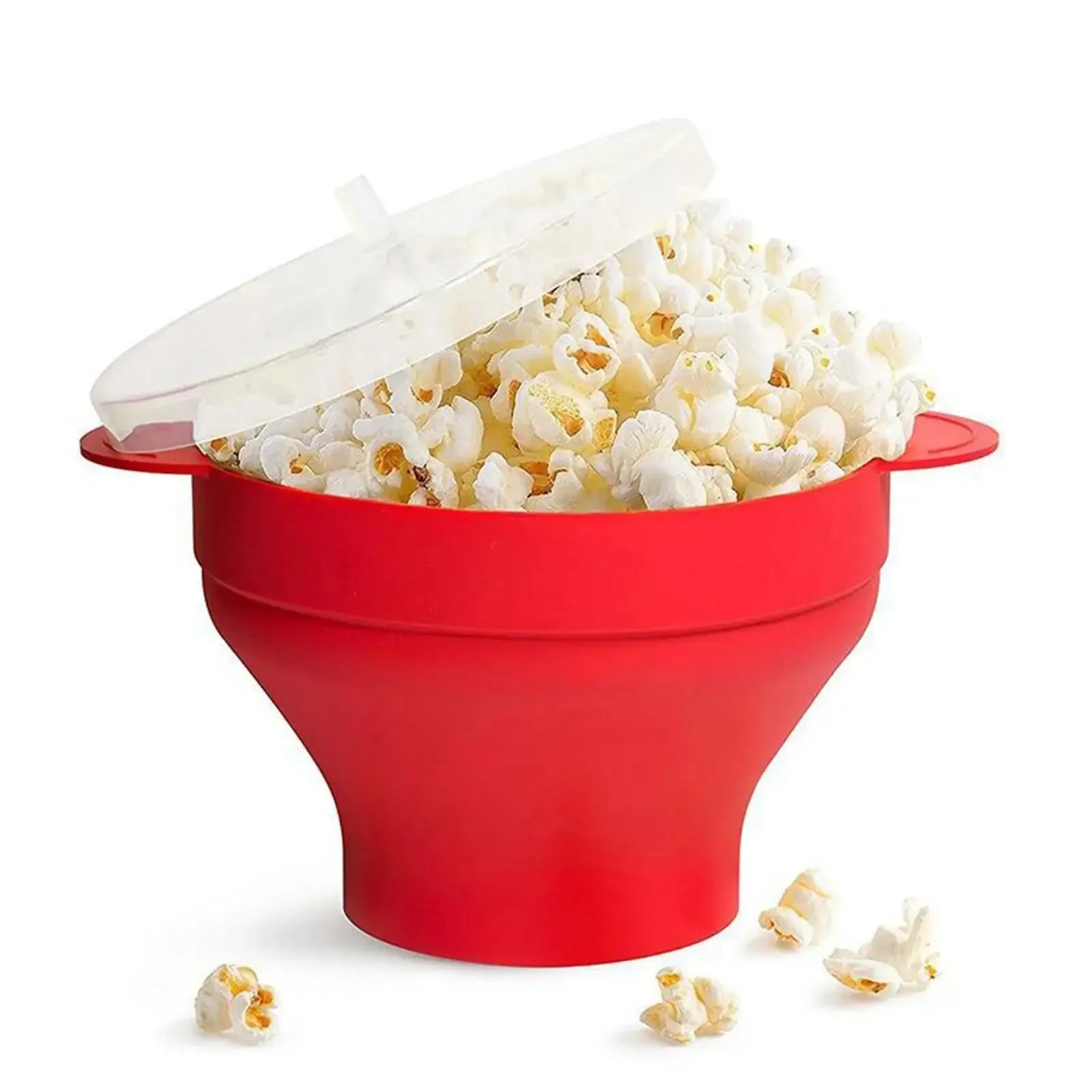 Afralia™ Silicone Popcorn Maker Bowl with Lid - High Quality Kitchen Tools
