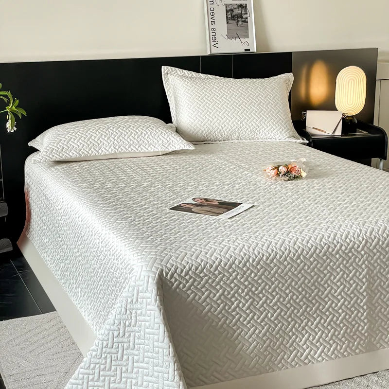 Afralia™ Soft Lyocell Eucalyptus Fiber Bedspread Quilted Coverlet - Summer Cool Mat