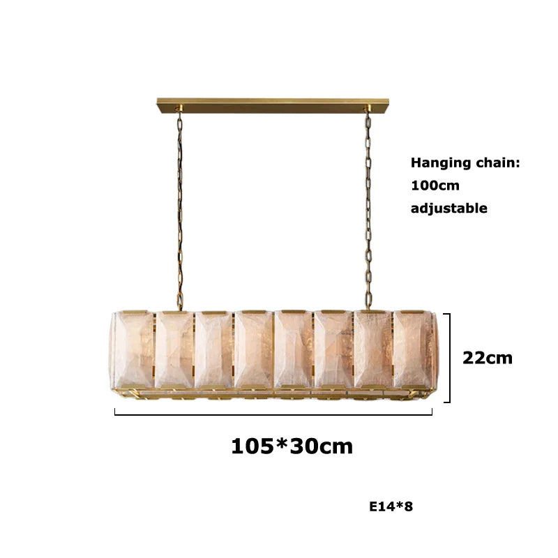 Afralia™ Retro American LED Crystal Chandelier Lighting for Living Room