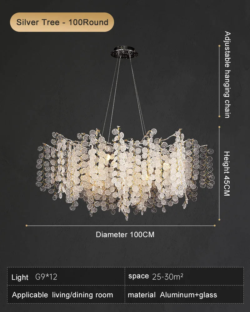 Afralia™ Luxury Crystal Branch Pendant Lamp for Dining Room, Hotel Lobby, and Living Room
