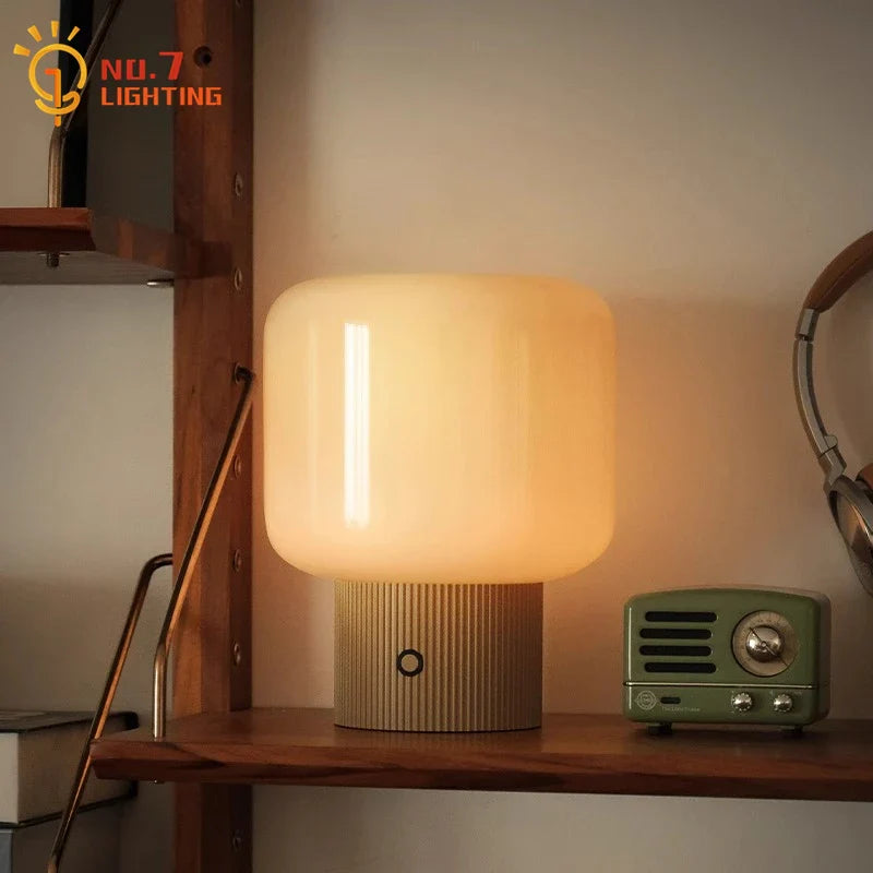 Afralia™ Touch Control USB Table Lamp Cream Wind LED for Home Decor & Lighting