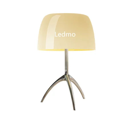 Afralia™ Glass Shade Table Lamp: Designer Tripod Desk Light for Bedroom