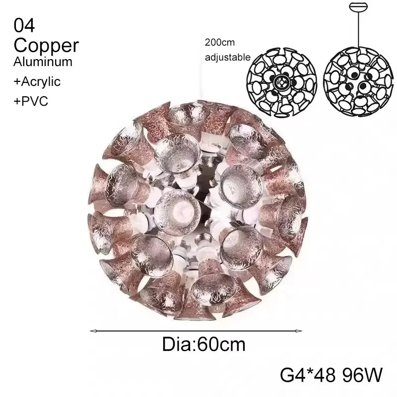 Afralia™ Designer Luxury Chalice Lamp for Living Room Bedroom Hotel Project Décor Home LED Suspension Luminaire