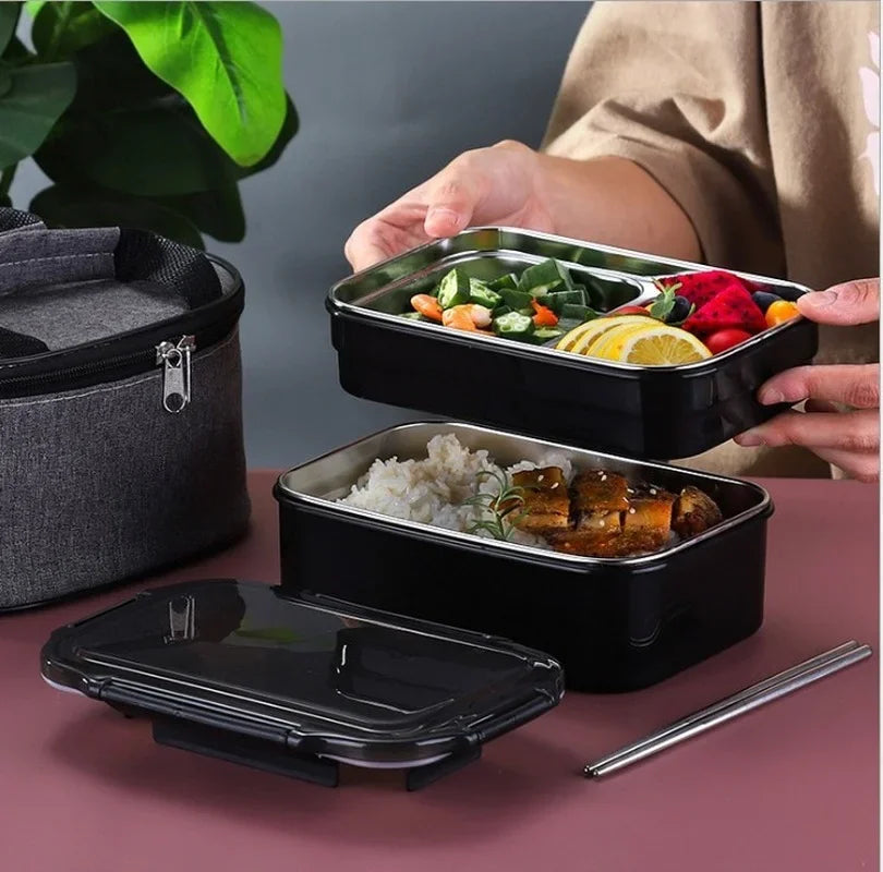 Afralia™ Stainless Steel Bento Box Lunch Container for Kids and Students