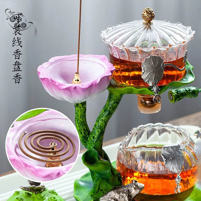 Afralia™ Glass Teapot & Lazy Tea Infuser - Home & Office Tea Set