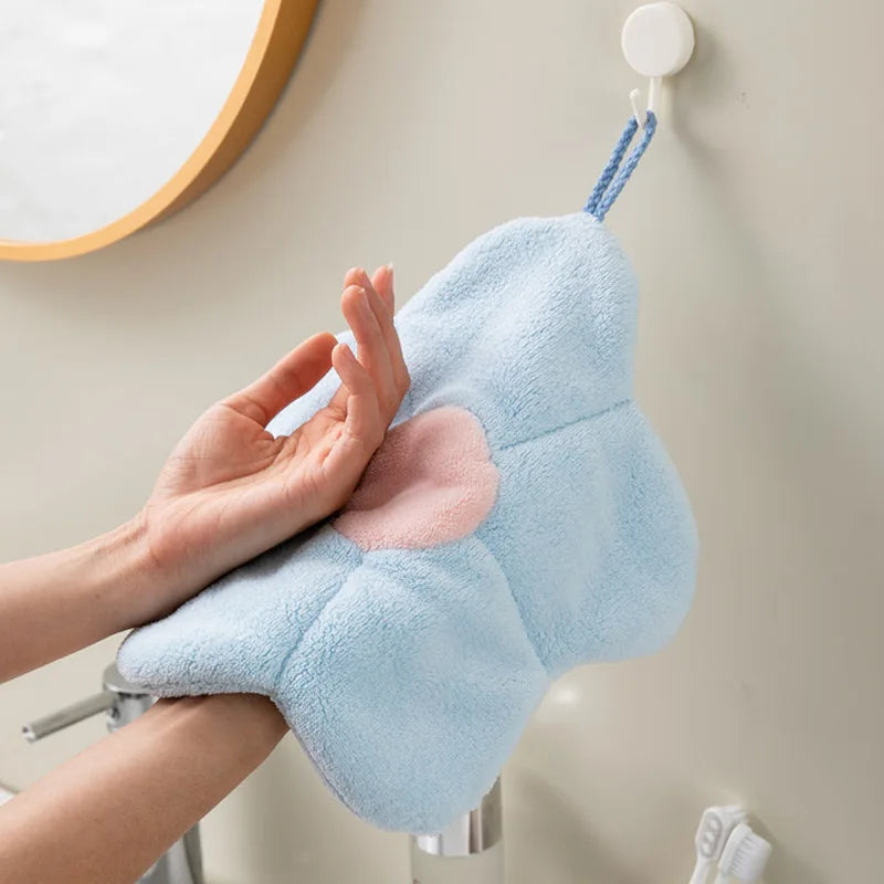 Afralia™ Coral Fleece Hand Towels: Thick, Breathable, Super Absorbent Dishcloth for Kitchen & Bathroom